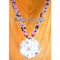 Necklaces, Handmade From Resin And Glassbead