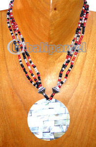 Necklaces, Handmade From Resin And Glassbead