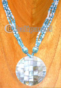 Necklaces, Handmade From Resin And Glassbead