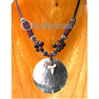 Necklaces, Handmade From Shell, Bone And Glassbead.