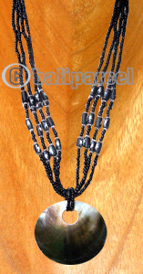 Necklaces, Handmade From Shell, Bone And Glassbead.