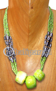 Necklaces, Handmade From Bone And Glass Beads