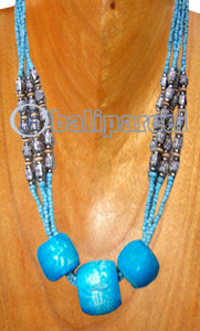 Necklaces, Handmade From Bone And Glass Beads