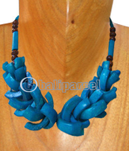 Necklaces, Handmade From Bone And Glass Beads