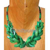 Necklaces, Handmade From Bone And Glass Beads