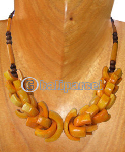 Necklaces, Handmade From Bone And Glass Beads