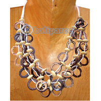 Necklaces, Handmade From Coconut And String.