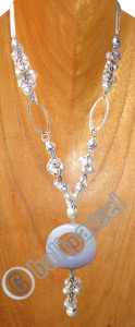 Necklaces, Handmade From Stone And Glassbead.