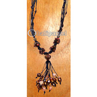 Necklaces, Handmade From Stone And Catton String.