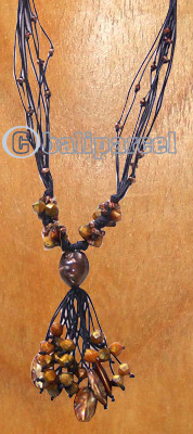 Necklaces, Handmade From Stone And Catton String.