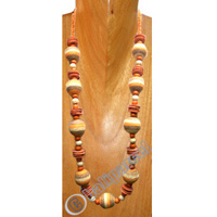 Necklaces, Handmade From Glassbead And Cotton Ball.