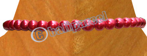 Necklaces, Handmade From Glassbead And Cotton Ball.