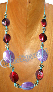 Necklaces, Handmade From Resin And Glassbead.