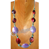 Necklaces, Handmade From Resin And Glassbead.