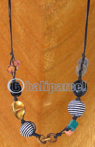 Necklaces, Handmade From Resin And Glassbead.