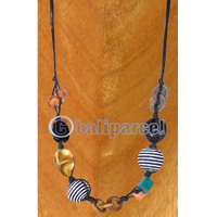 Necklaces, Handmade From Resin And Glassbead.