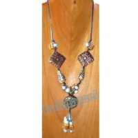 Necklaces, Handmade From Resin And Glassbead.