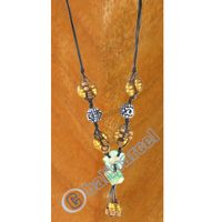 Necklaces, Handmade From Resin And Glassbead.