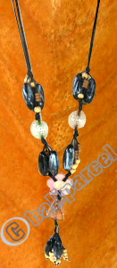 Necklaces, Handmade From Resin And Glassbead.