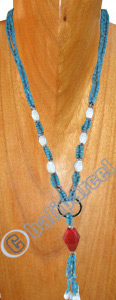 Necklaces, Handmade From Resin And Glassbead.