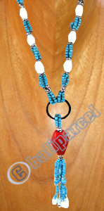 Necklaces, Handmade From Resin And Glassbead.