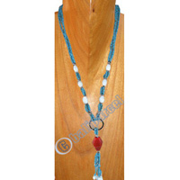 Necklaces, Handmade From Resin And Glassbead.