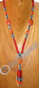 Necklaces, Handmade From Resin And Glassbead.