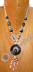 Necklaces, Handmade From Resin And Glassbead.