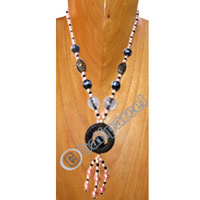 Necklaces, Handmade From Resin And Glassbead.