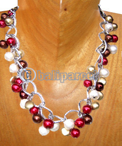 Necklaces, Handmade From Iron With Pearl