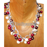 Necklaces, Handmade From Iron With Pearl