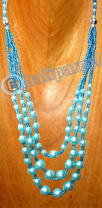 Necklaces, Handmade From Glassbead And Pearl.
