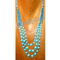 Necklaces, Handmade From Glassbead And Pearl.
