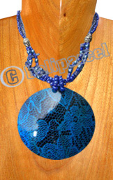 Necklaces, Handmade From Glassbead And Painting Wooden.