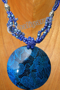 Necklaces, Handmade From Glassbead And Painting Wooden.