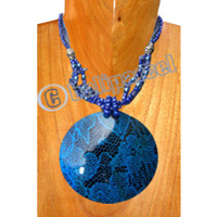 Necklaces, Handmade From Glassbead And Painting Wooden.