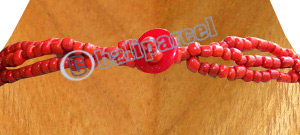 Necklaces, Handmade From Glass & Wooden Beads, Resin Inlaid With Stone.