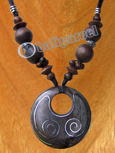 Necklaces, Handmade From Wooden Beads, Sono Wood & Cotton String.