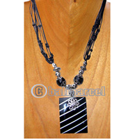 Necklaces, Handmade From Resin And Glassbead, Catton String.