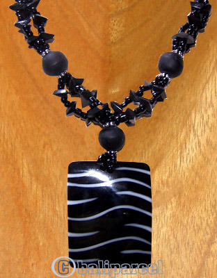 Necklaces, Handmade From Resin And Glassbead, Catton String.