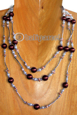 Necklaces, Handmade From Glass Beads.