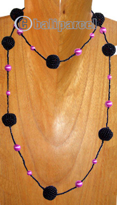 Necklaces, Handmade From Glass Beads.