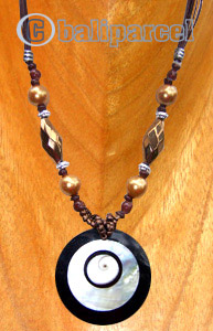 Necklaces, Handmade From Shell, Glass Beads, Resin Inlaid With Shell & Shiva Eye