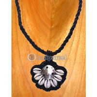 Necklaces, Handmade From Shell And Glassbead.