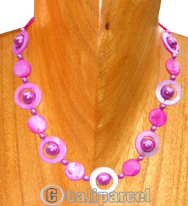 Necklaces, Handmade From Shell And Pearl.