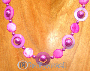 Necklaces, Handmade From Shell And Pearl.