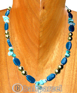 Necklaces, Handmade From Stone And Pearl.