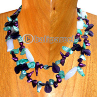 Necklaces, Handmade From Pearl And Shell.