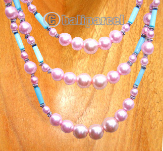 Necklaces, Handmade From Pearl And Shell.
