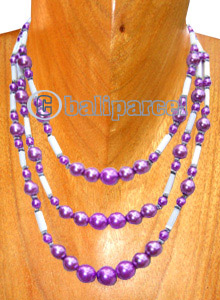 Necklaces, Handmade From Pearl And Shell.